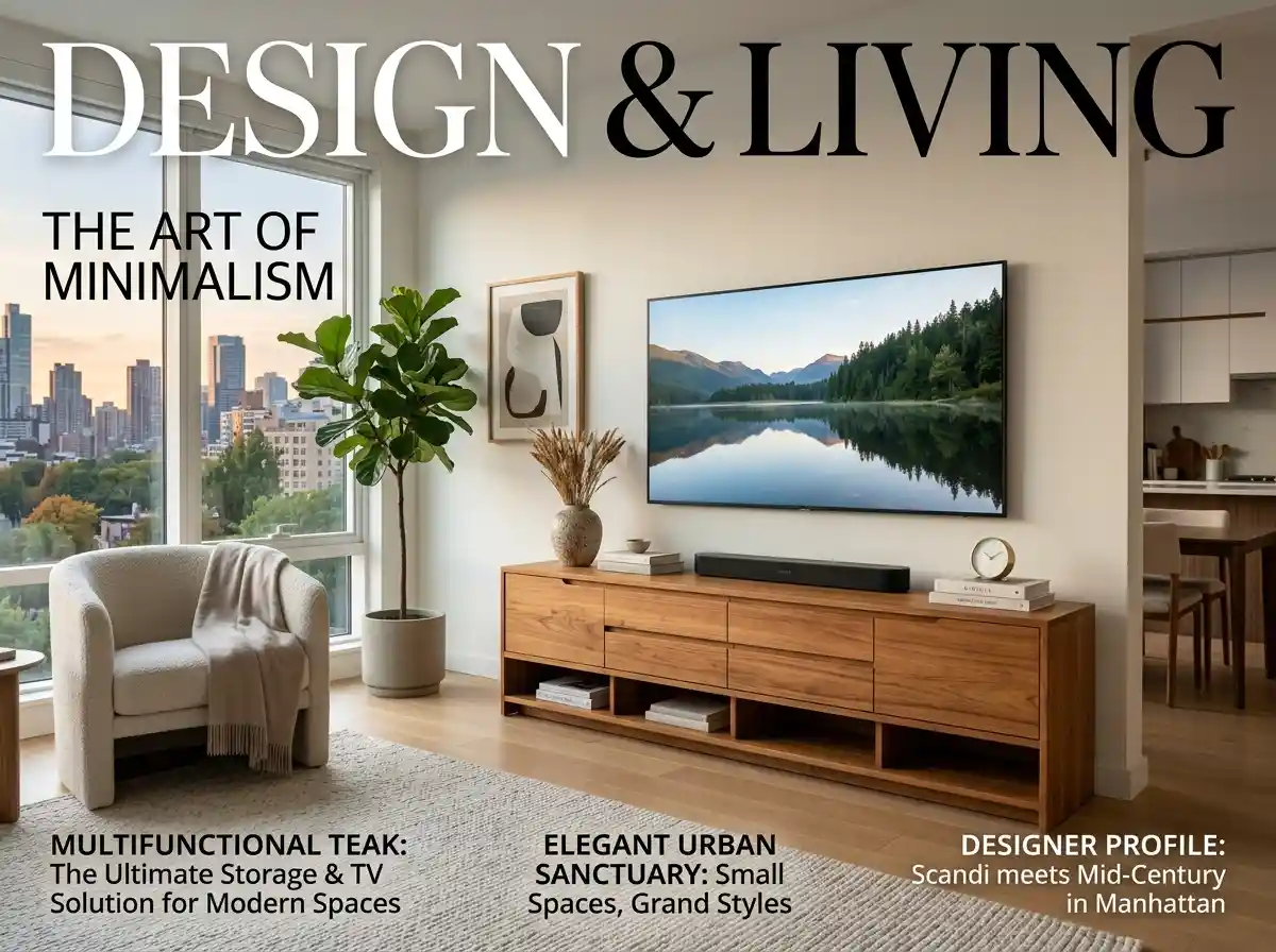 Fit-out interior furniture apartemen mewah kayu jati