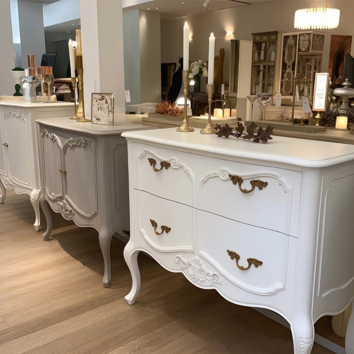 Bufet minimalis elegan dari furniture Jepara kayu jati