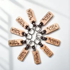 Gantungan kunci kayu panjang - furniture Jepara custom Lefina House