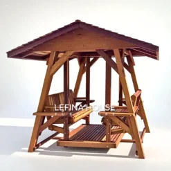 Ayunan jati 4 dudukan dengan meja tengah, Furniture Jepara terbaik