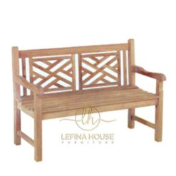 Bangku Teras Jati Zigzak LBEN009
