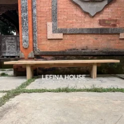 Bangku Cafe Panjang Solid 2 Meter dari kayu jati minimalis