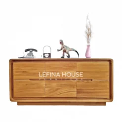 Bufet Minimalis Kayu Jati Modern untuk Ruang Tamu