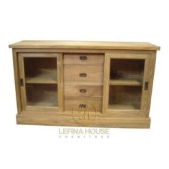 Bufet Jati Minimalis 4 Laci 2P LBUF009