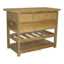 Bufet Jati Model Minimalis Rak Kayu LBUF023