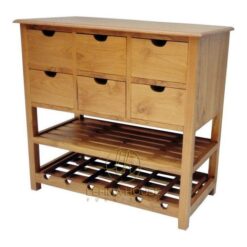 Bufet Jati Model Minimalis 6 Laci LBUF024