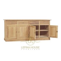 Bufet Jati Minimalis Long 4 Pintu LBUF025