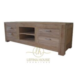 Bufet Jati Minimalis Long 4 Laci LBUF026