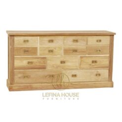 Bufet Minimalis Jati 13 Laci LBUF035