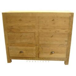 Bufet Minimalis Jati 6 Laci LBUF036