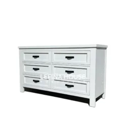 Alternative view of Bufet Minimalis Duco Ivory 6 Laci