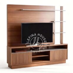 Bufet TV Minimalis Modern Kayu Kombinasi Duco - LBUF079 - furniture jepara