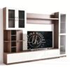 Credenza TV Modern Kombinasi Kayu & Putih - LBUF082 - Lefina House