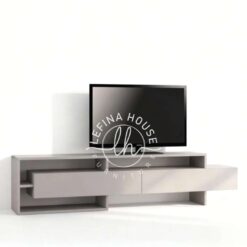 Meja TV Gantung Modern Abu Terang - LBUF099