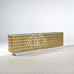 Bufet Credenza Motif 3D Emas Luxury