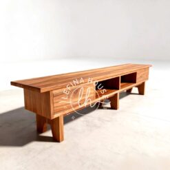Meja TV Kayu Jati Minimalis Modern Scandinavian Style