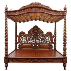 Dipan Ukir Jati Natural Gaya Klasik Jepara LDTT001