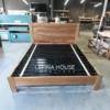 Tempat Tidur Kayu Jati Minimalis Gaya Industrial Modern