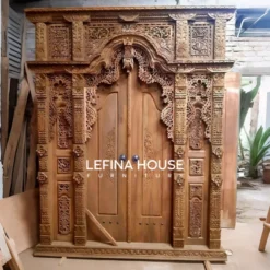 Pintu gebyok ukiran Jawa klasik model LGYK001