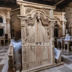 Mebel pintu gebyok ukiran Jepara klasik model LGYK009