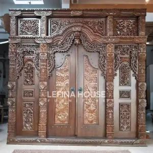 Pintu Gebyok Ukir Jepara LGYK012 - Furniture Jepara Asli dari Lefina House
