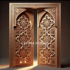 Pintu Rumah Gebyok Jawa Modern dari kayu jati ukiran Jepara - LGYK016