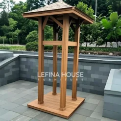 Menara Lonceng Kayu Minimalis - Wooden Bell Tower