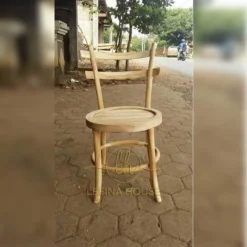 Kursi makan retro round jati – furniture Jepara