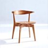 Kursi kayu jati minimalis tanpa lengan gaya modern