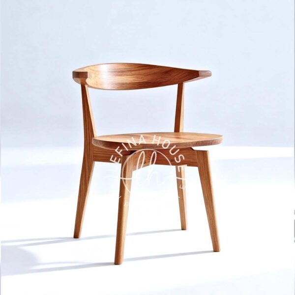 Kursi kayu jati minimalis tanpa lengan gaya modern