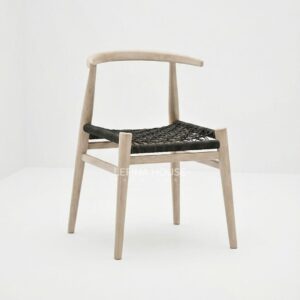 kursi kayu minimalis modern anyaman