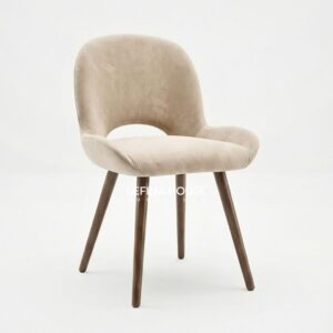 kursi minimalis modern jok cream elegan
