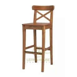 Kursi Bar Jati Silang LKBR004