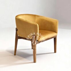 Alternative view of Kursi Makan Jati Jok Velvet Mewah Modern Jepara