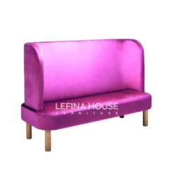 Sofa tamu Scandinavian custom love seat bludru pink
