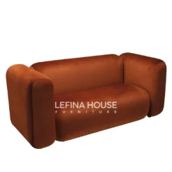 sofa minimalis ruang tamu kecil love seat dimensi 160x75x73cm