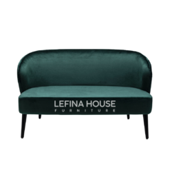 sofa tamu modern kayu jati kombinasi busa love seat dimensi 160x72x77cm