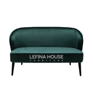 sofa tamu modern kayu jati kombinasi busa love seat dimensi 160x72x77cm