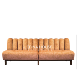 sofa tamu eksklusif japandi look love seat dimensi 160x75x92cm