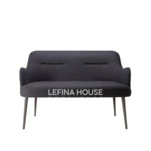 sofa retro mid-century grey love seat dimensi 125x71x81cm