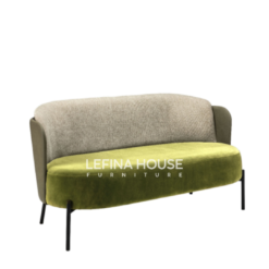 sofa tamu retro industrial jok bludru love seat dimensi 130x68x73cm