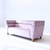 Sofa tiga dudukan minimalis kain pink