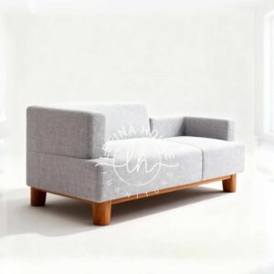 Sofa abu minimalis dua dudukan
