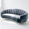 sofa lengkung modern velvet