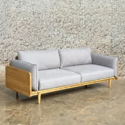Sofa kayu minimalis modern warna abu untuk ruang keluarga