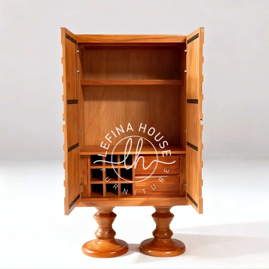 Lemari Pajangan Kayu Jati Bar Cabinet Klasik - Image 2