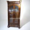 Lemari pajangan Majapahit kayu jati furniture Jepara Lefina House