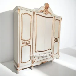 Lemari Pakaian 4 Pintu French Baroque Cabriole Legs - Furniture Jepara Mewah