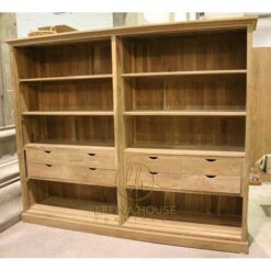 Bookcase Double Rak Buku Minimalis LLRB003