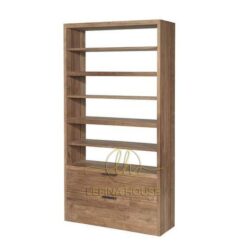 Rak Buku Jati Minimalis LLRB006